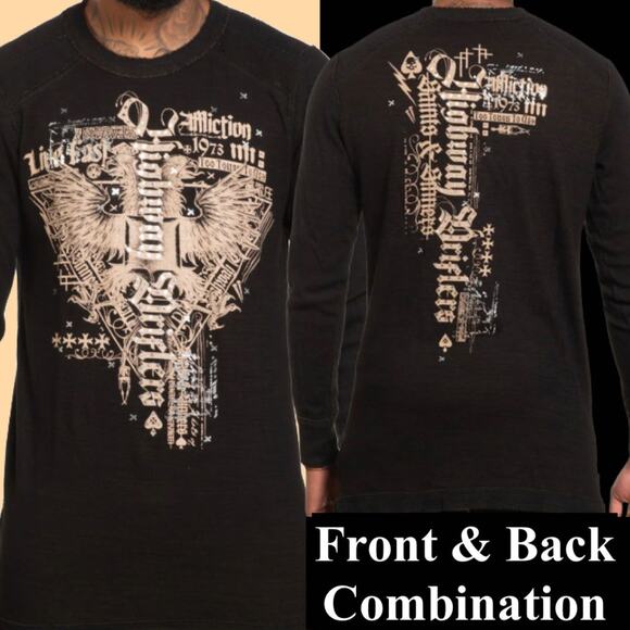 Affliction Highway Drifters Long Sleeves Reversible Thermal Size XL - Picture 4 of 11